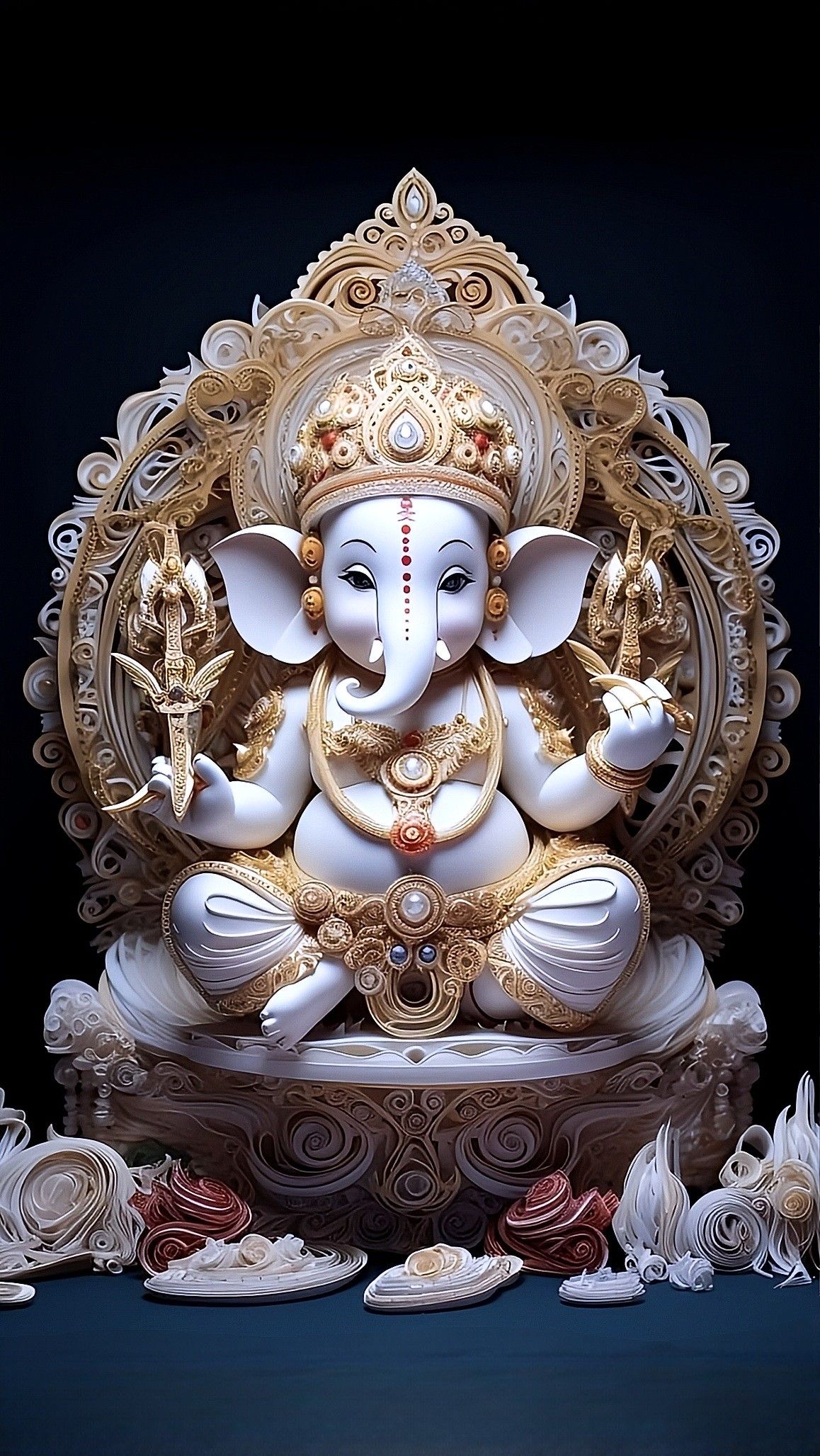 Beautiful Lord Ganesha Hindu Ganpati Bappa New Ganesh Indian God 